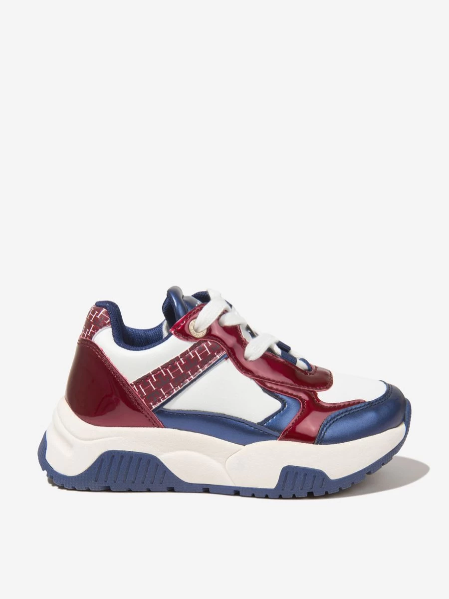 Tommy Hilfiger Teen Girls Low Cut Lace Up Sneakers Fashion Trainers
