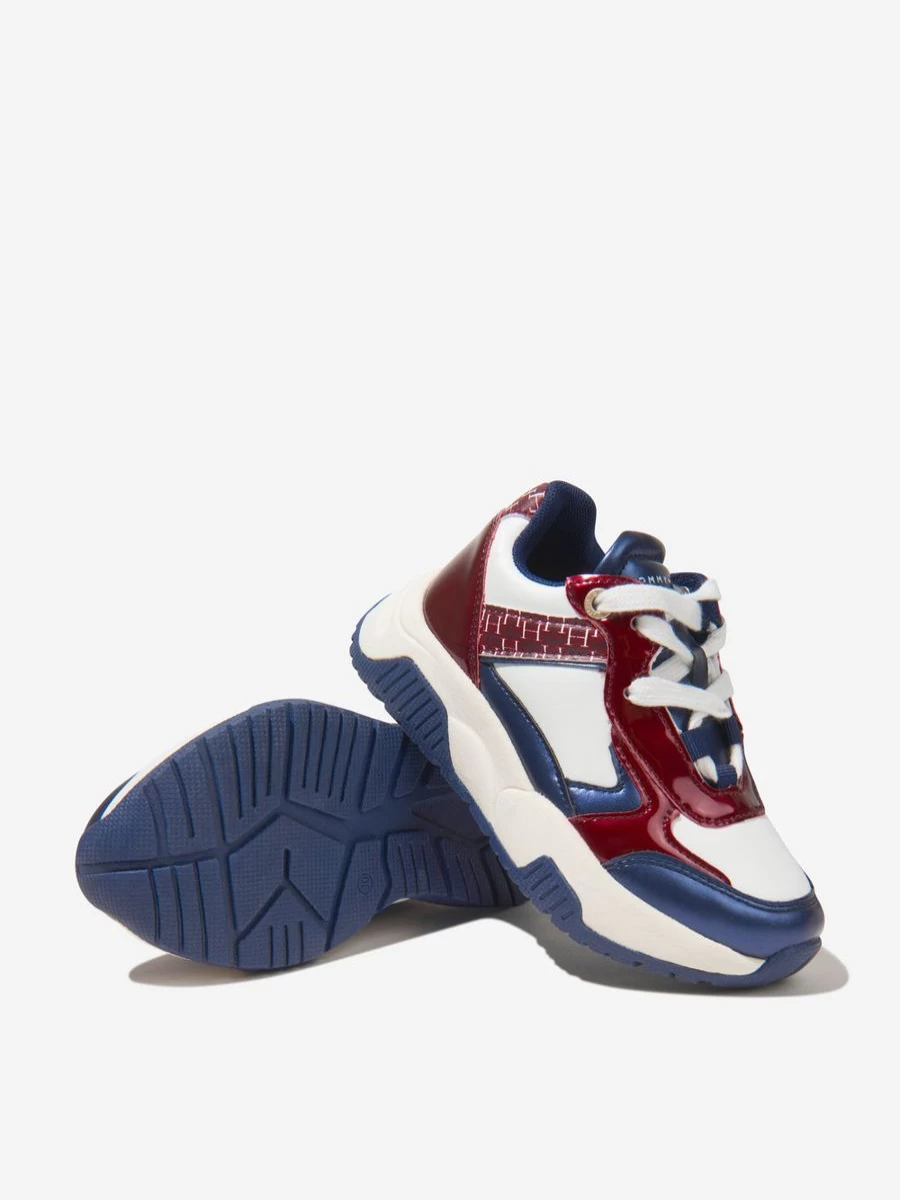 Tommy Hilfiger Teen Girls Low Cut Lace Up Sneakers Fashion Trainers