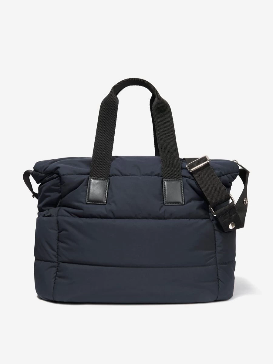 Moncler Enfant Baby Navy Quilted Changing Bag - Stylish Tote for Diapers & Essentials