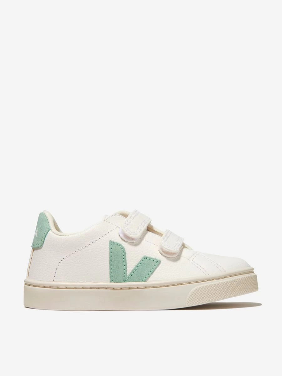Veja Esplar White Velcro Sneakers for Girls - Small Size