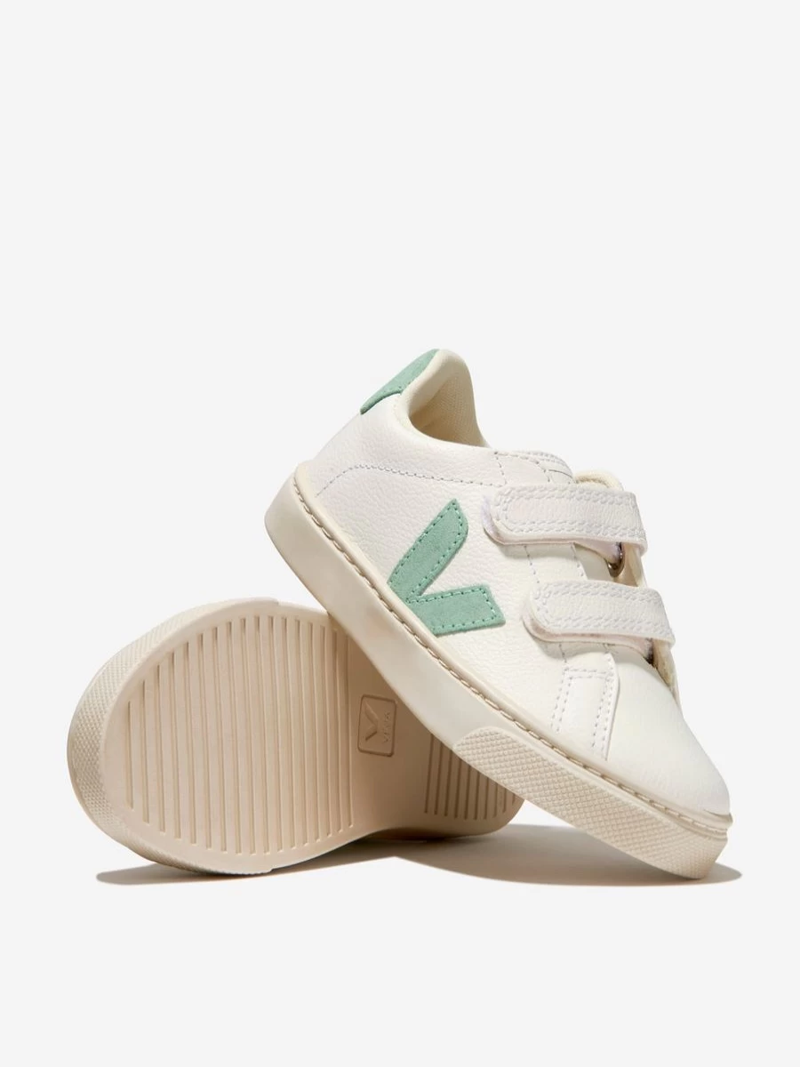 Veja Esplar White Velcro Sneakers for Girls - Small Size