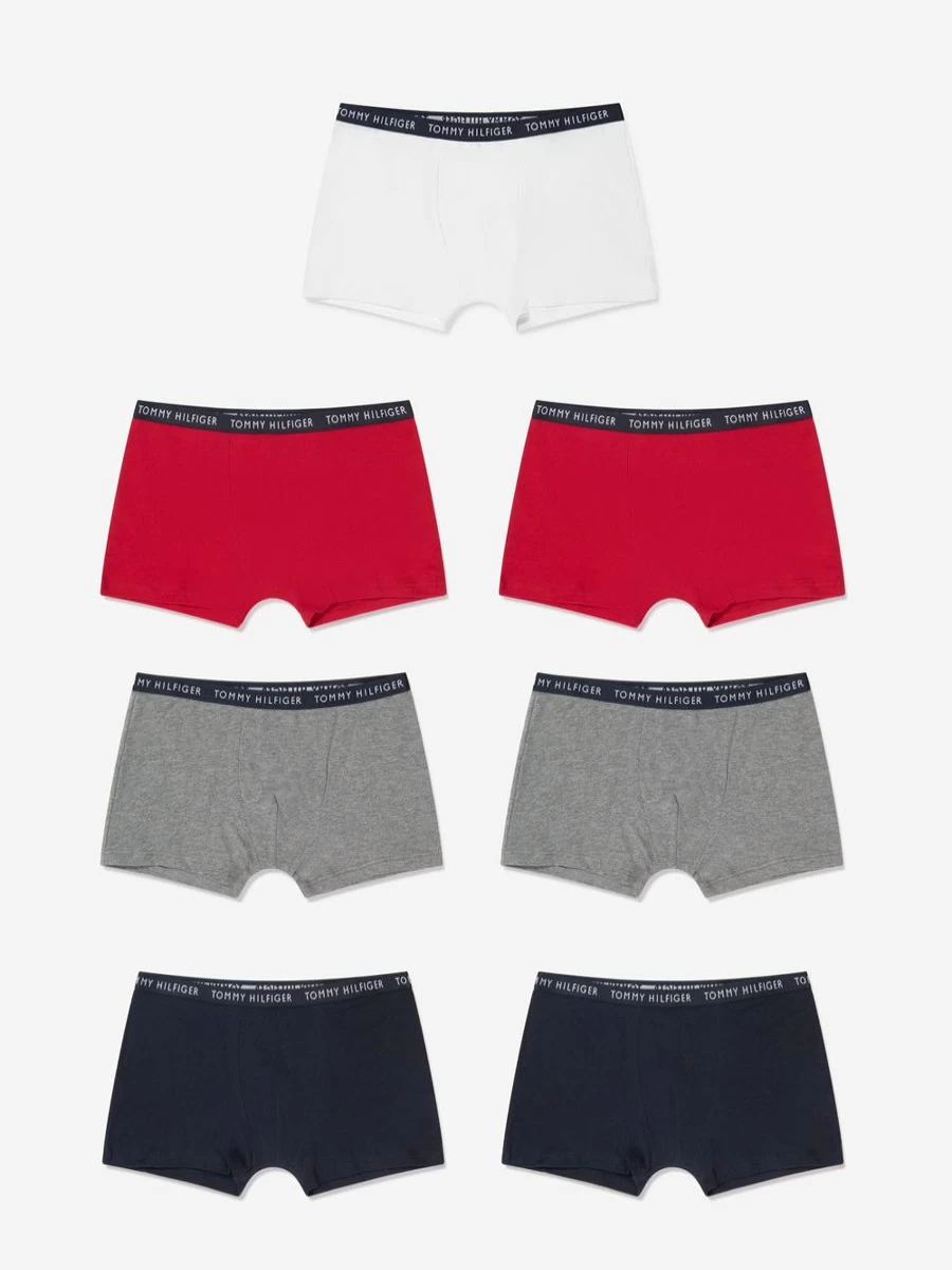 Tommy Hilfiger Boys' 7-Pack Multicolor Boxer Shorts Set for Comfort & Style