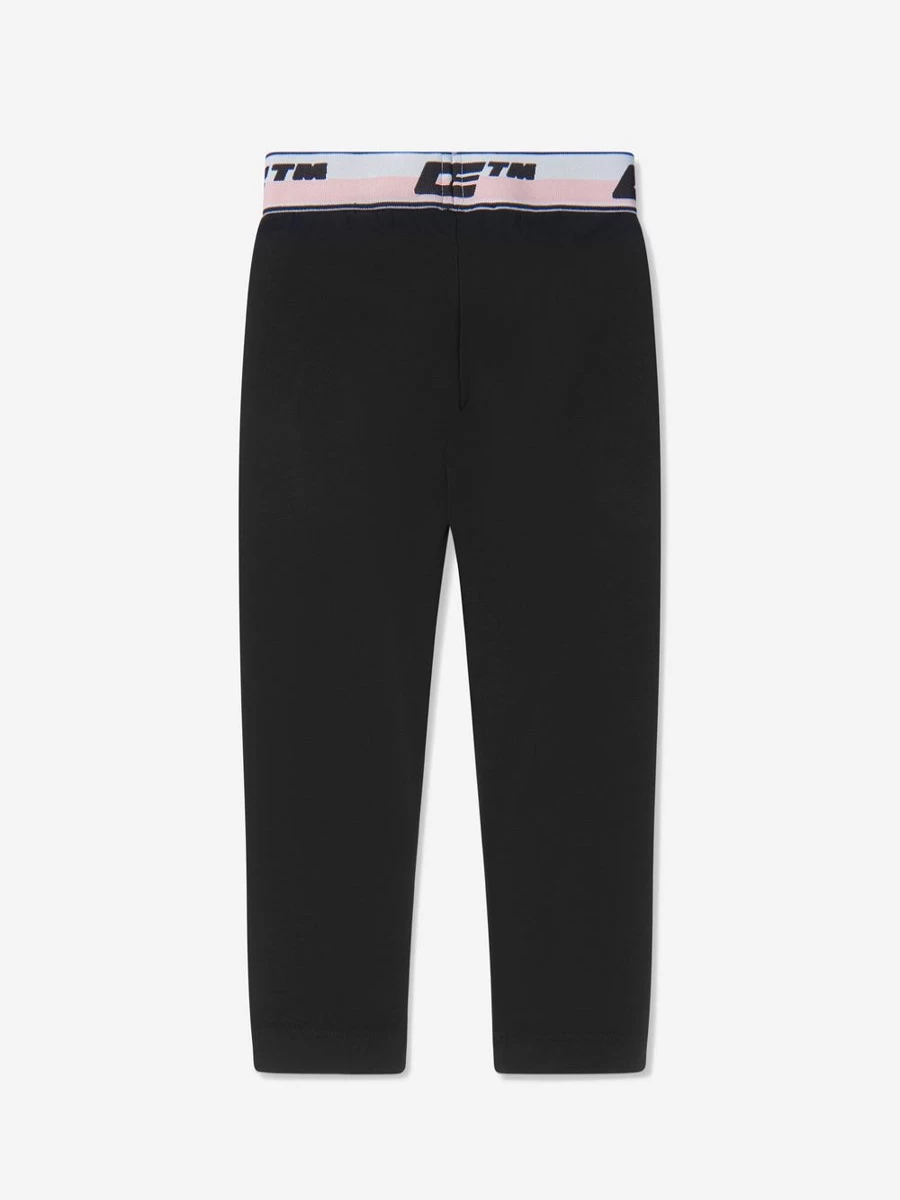 Off-White Girls' Logo Print High-Waist Leggings | Trendy Kids Activewear