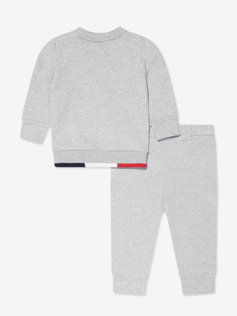 Moncler Enfant Baby Boys Grey Logo Tracksuit - Comfortable & Stylish Outfit