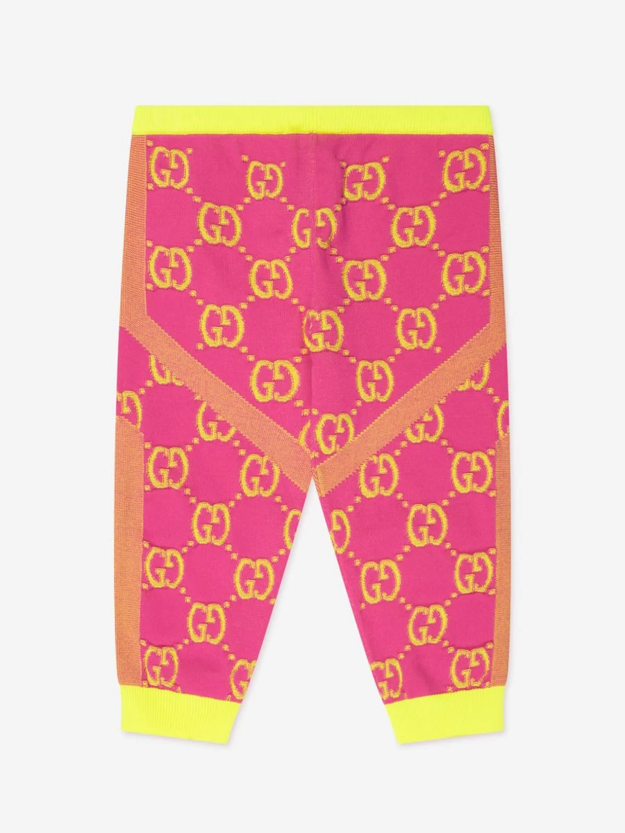 Gucci Kids Baby Girls Pink GG Logo Leggings