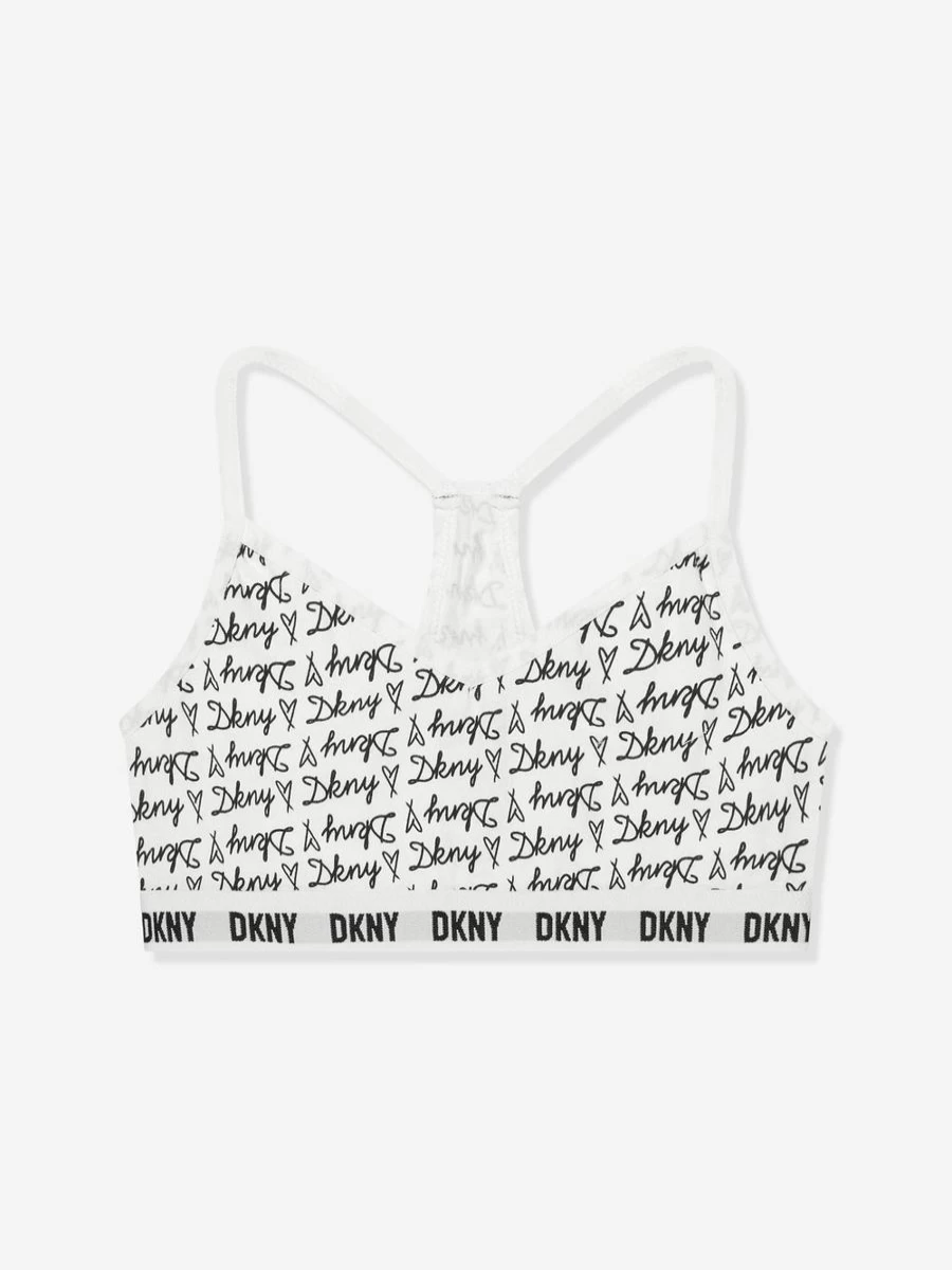 DKNY Girls 2 Pack Black Racerback Bras for Active Wear