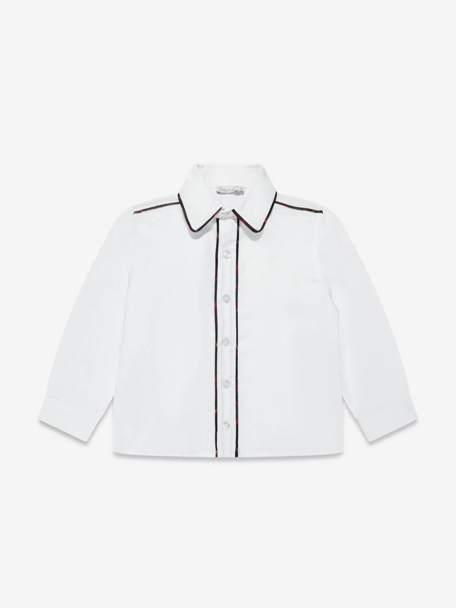 Patachou Boys' Classic White Cotton Shirt - Premium Comfort & Style