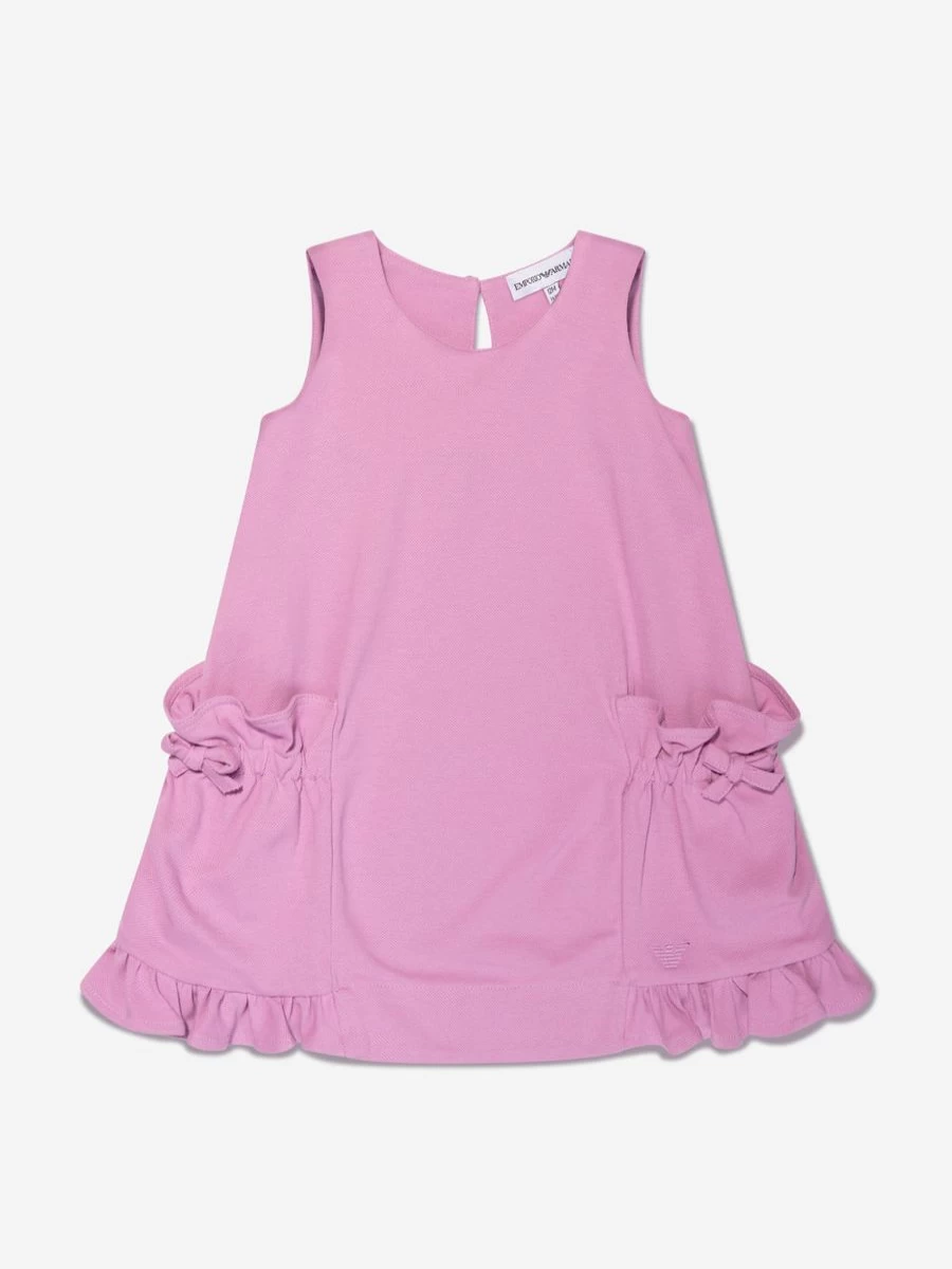 Emporio Armani Baby Girls Pink Frilly Dress - Elegant & Stylish Party Outfit