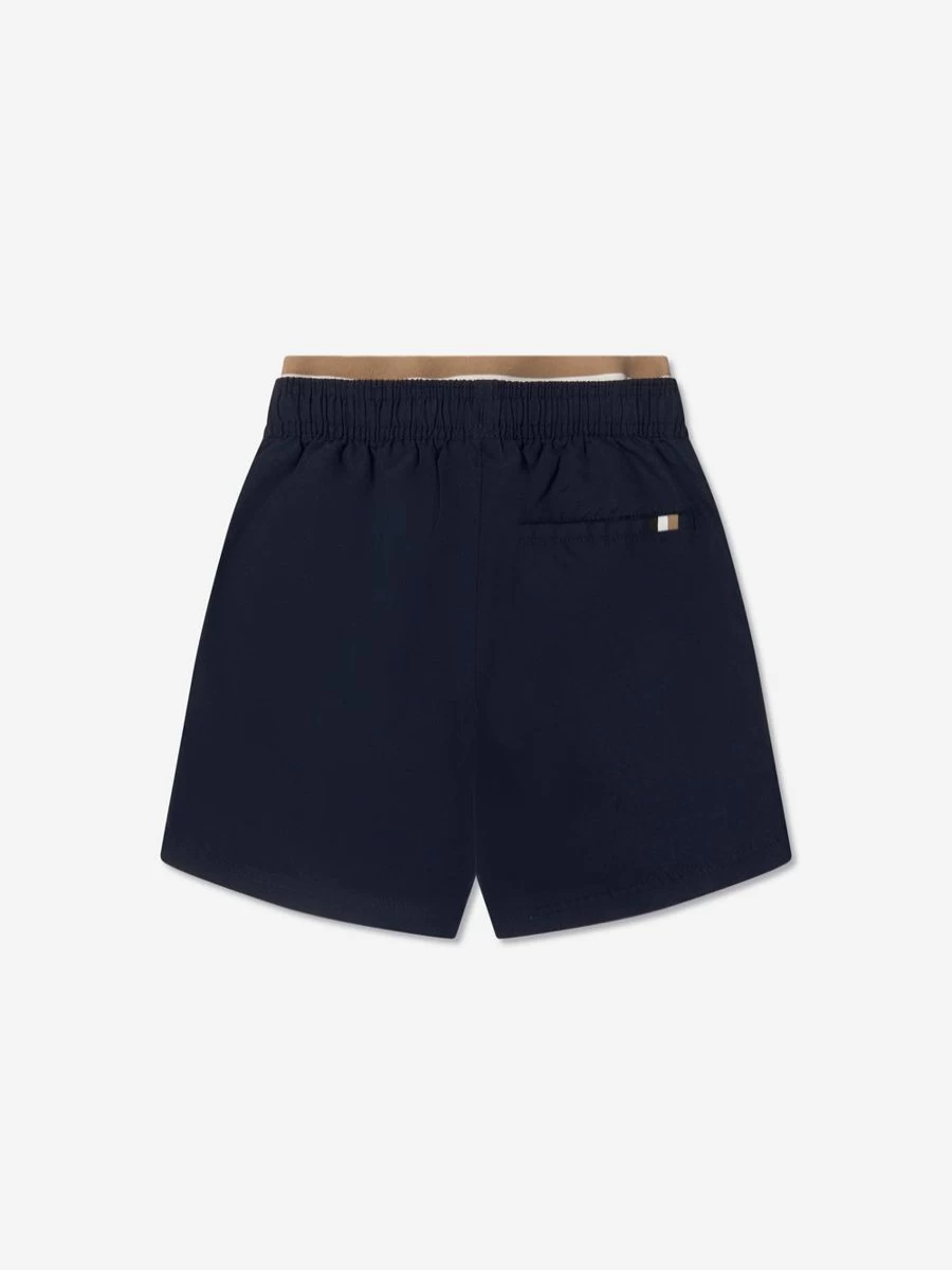 BOSS Boys Navy Logo Swim Shorts | Childsplay Clothing