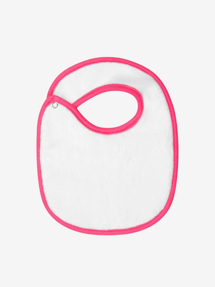 Chiara Ferragni Baby Girls Striped Cotton Bib with Logo - Soft & Stylish Drool Bibs for Infants