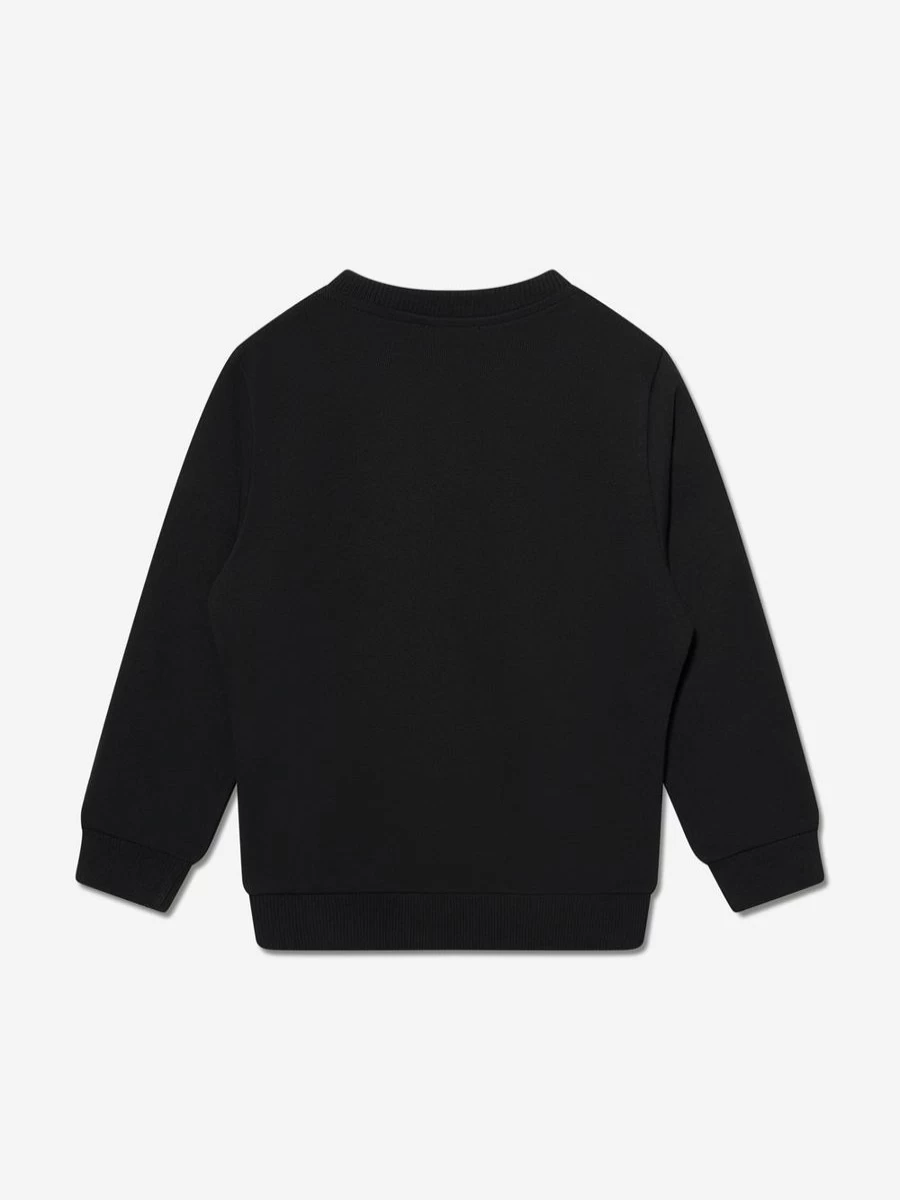 Balmain Boys Black Kids Logo Print Sweatshirt
