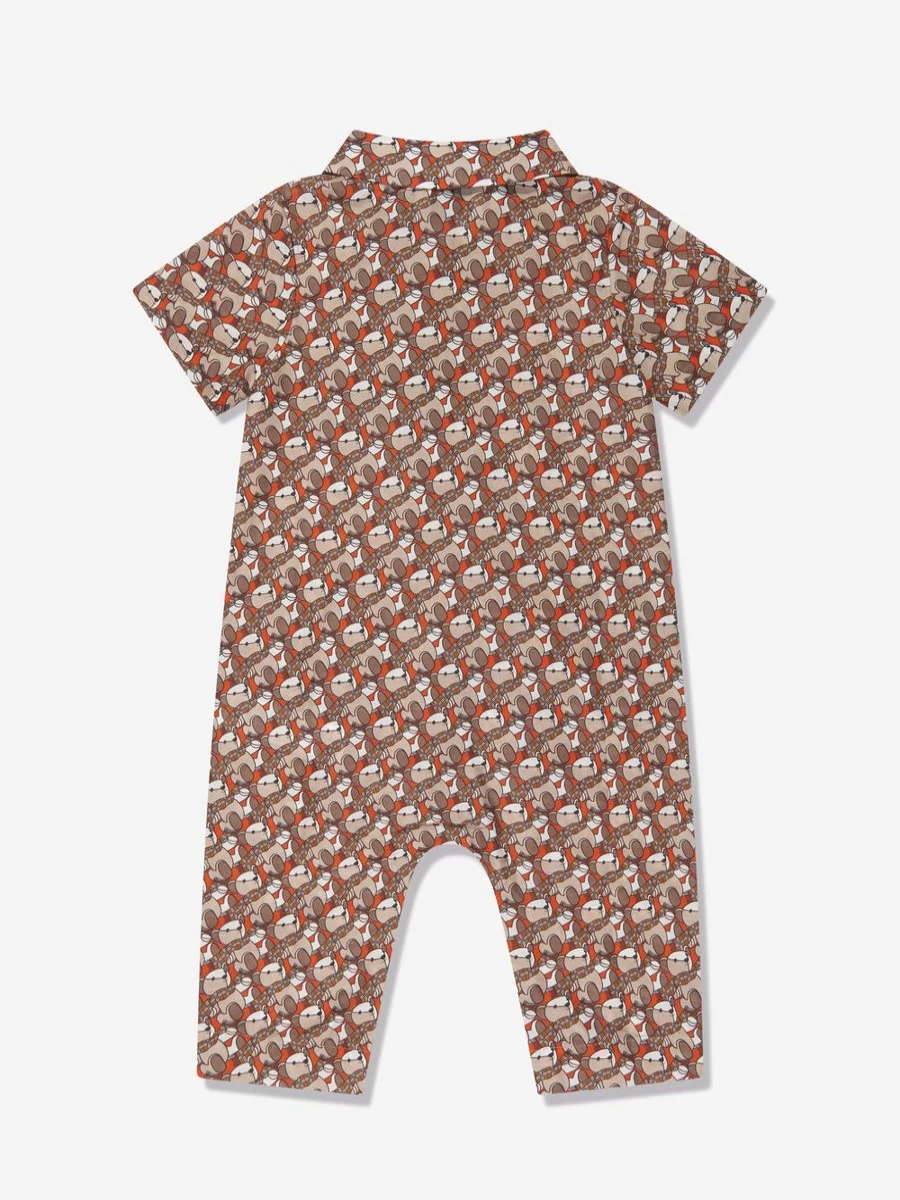 Burberry Girls' Baby Andreas Beige Romper - Classic Kids Outfit