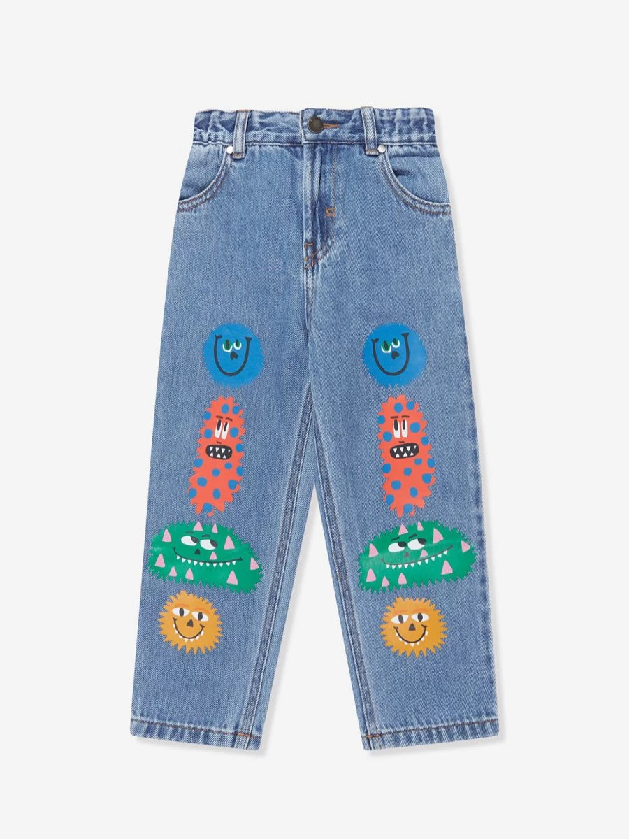 Stella McCartney Kids Teen Blue Monster Print Jeans for Boys