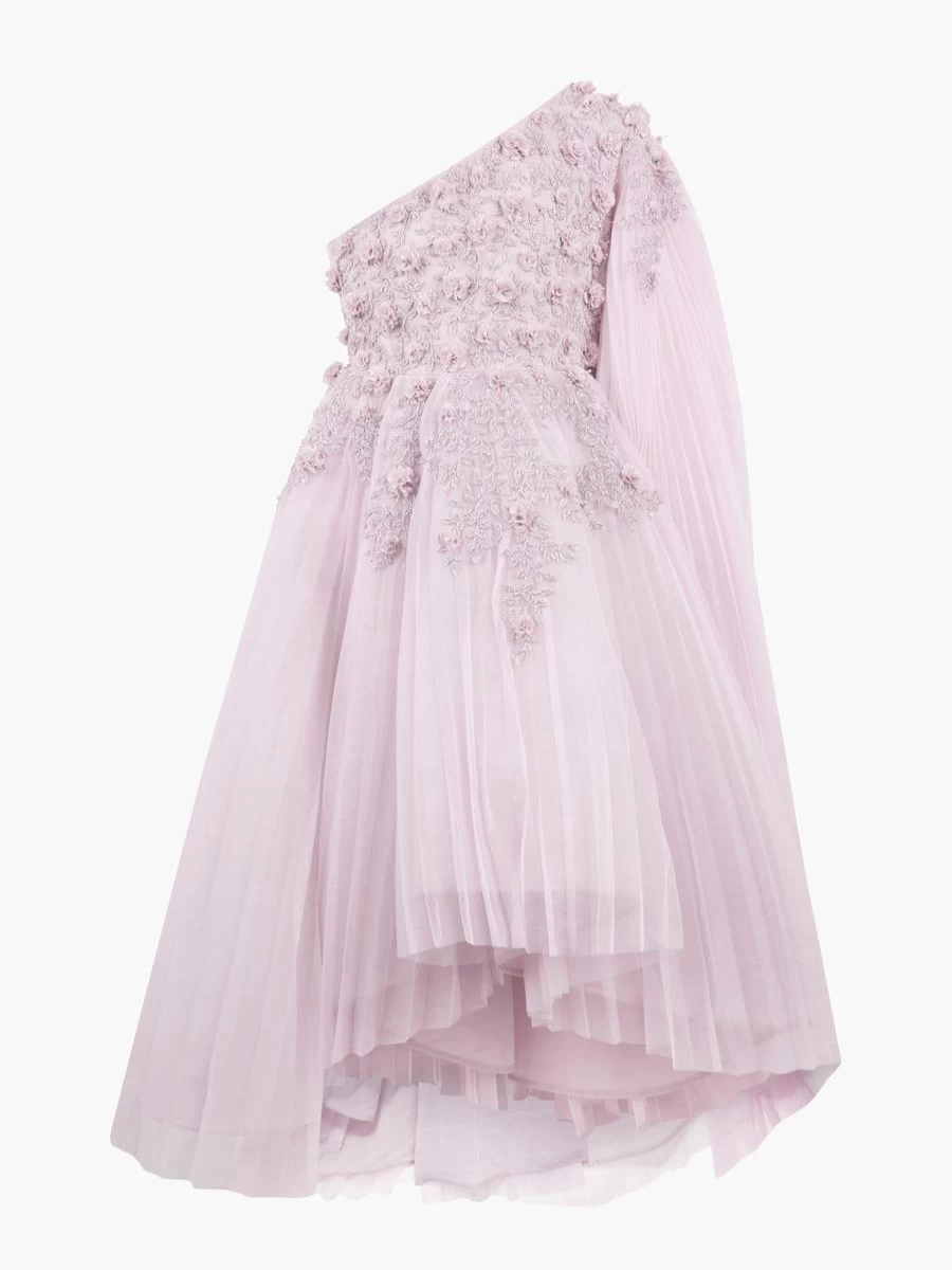 "Maison Ava Teen Girls' Liea Dress in Soft Lilac - Elegant Floral Summer Dress"