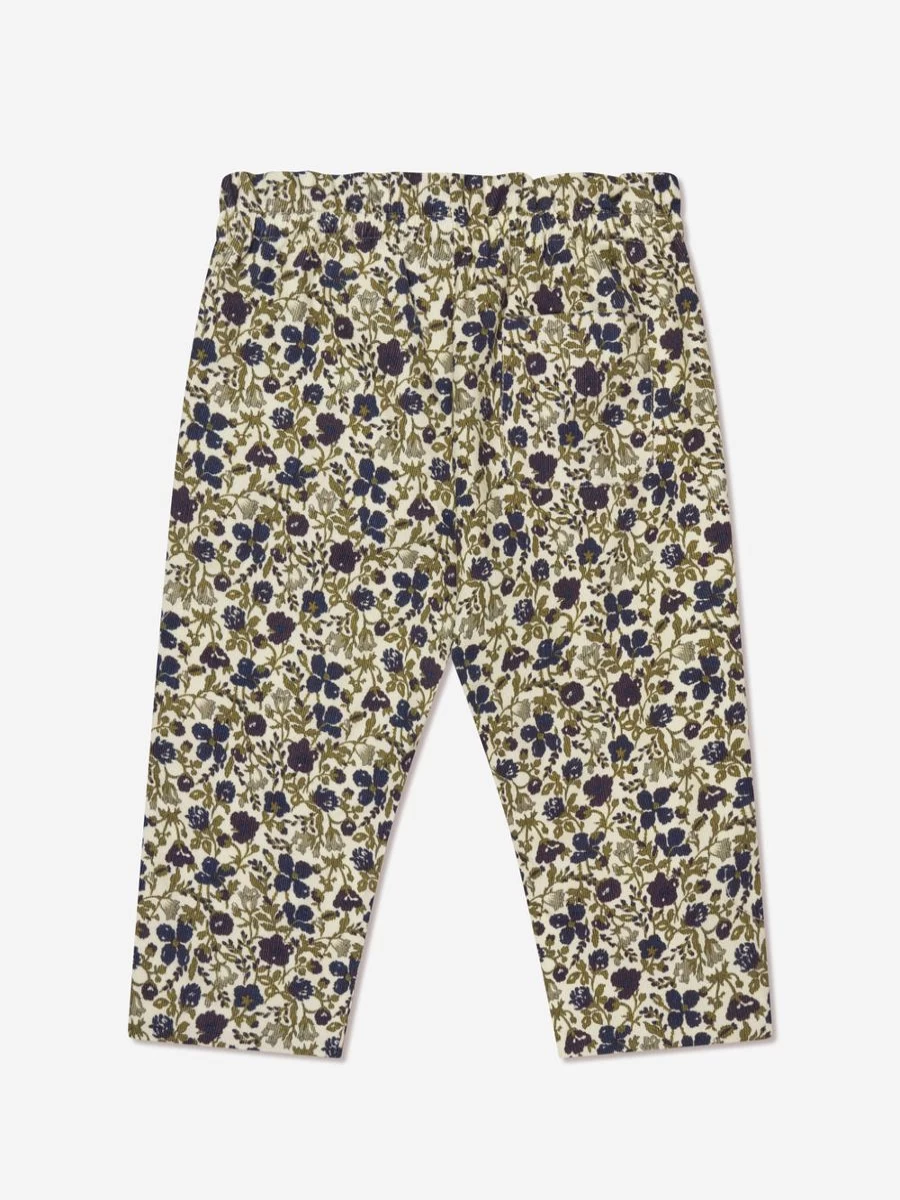 Bonpoint Girls' Floral Tweety Printed Beige Trousers for Baby & Toddler