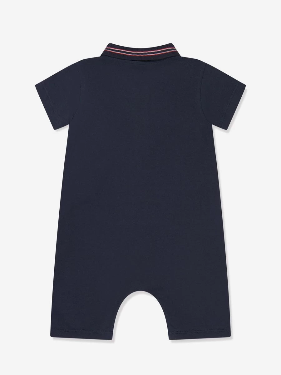 Moncler Enfant Baby Boys Navy Polo Romper - Premium Cotton Outfit for Infants