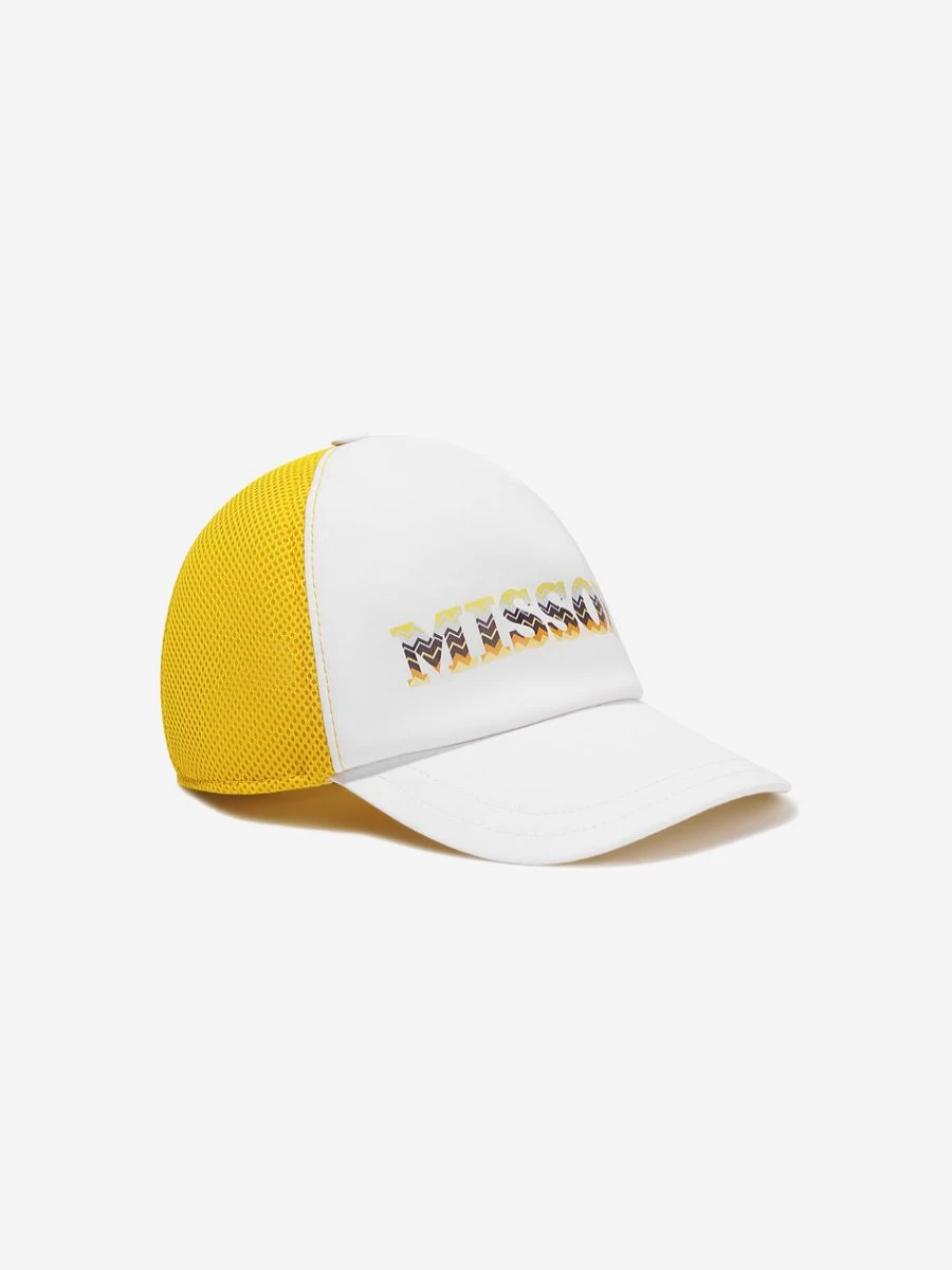 Missoni Teen Boys White Logo Cap - Stylish & Trendy Baseball Hat for Teens