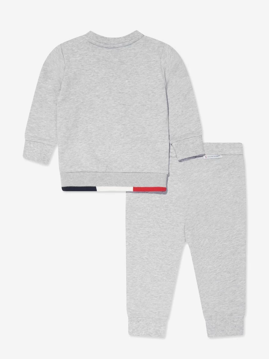Moncler Enfant Baby Boys Grey Logo Tracksuit - Stylish & Comfortable Outfit