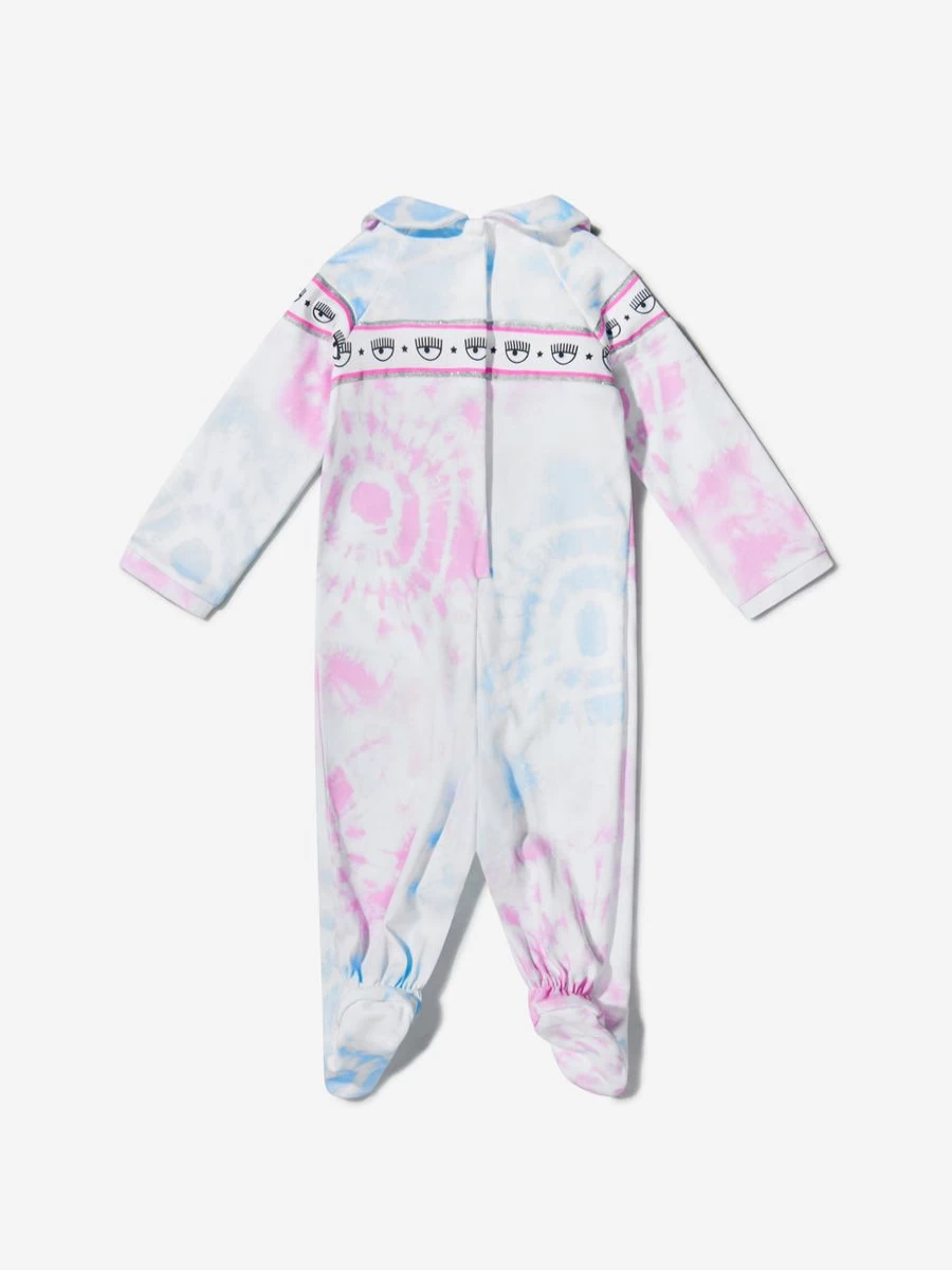 Chiara Ferragni Baby Girls Cotton Tie-Dye Romper - Stylish & Comfortable Babygrow