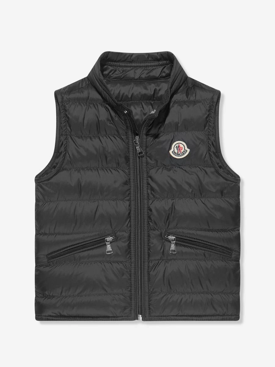 Moncler Enfant Boys' Black Down Padded Gilet Winter Vest