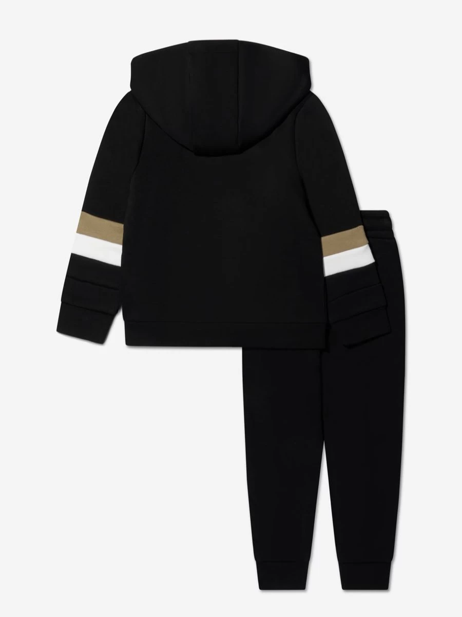 BOSS Boys' Black Logo Tracksuit - Stylish Athletic Two-Piece Set