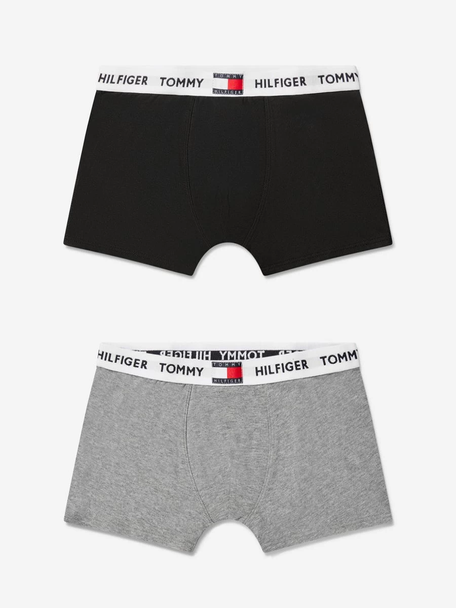 Tommy Hilfiger Boys' 2-Pack Organic Cotton Boxer Shorts - Soft Comfort Underwear