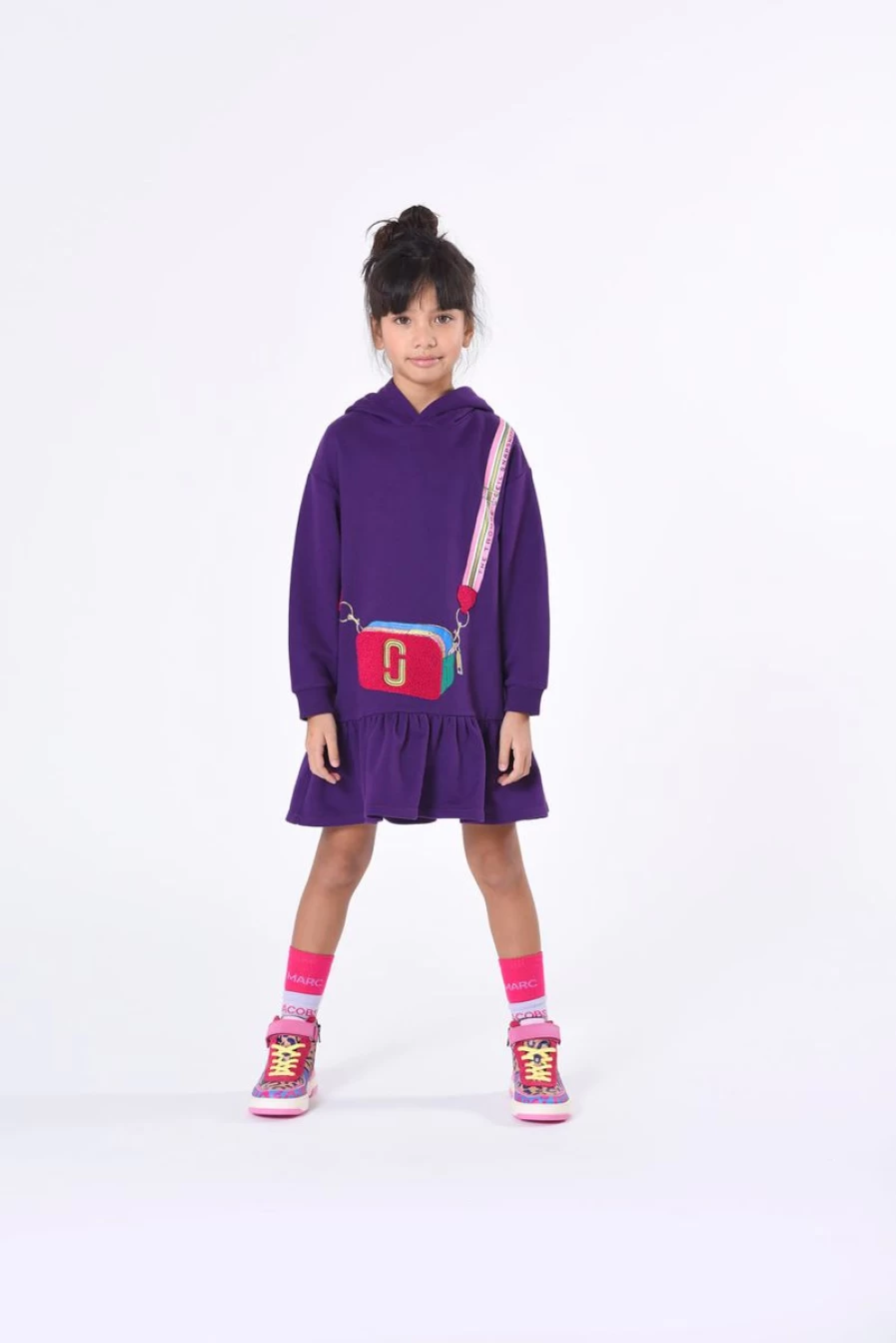 MARC JACOBS Purple Hooded Sweater Dress for Teen Girls