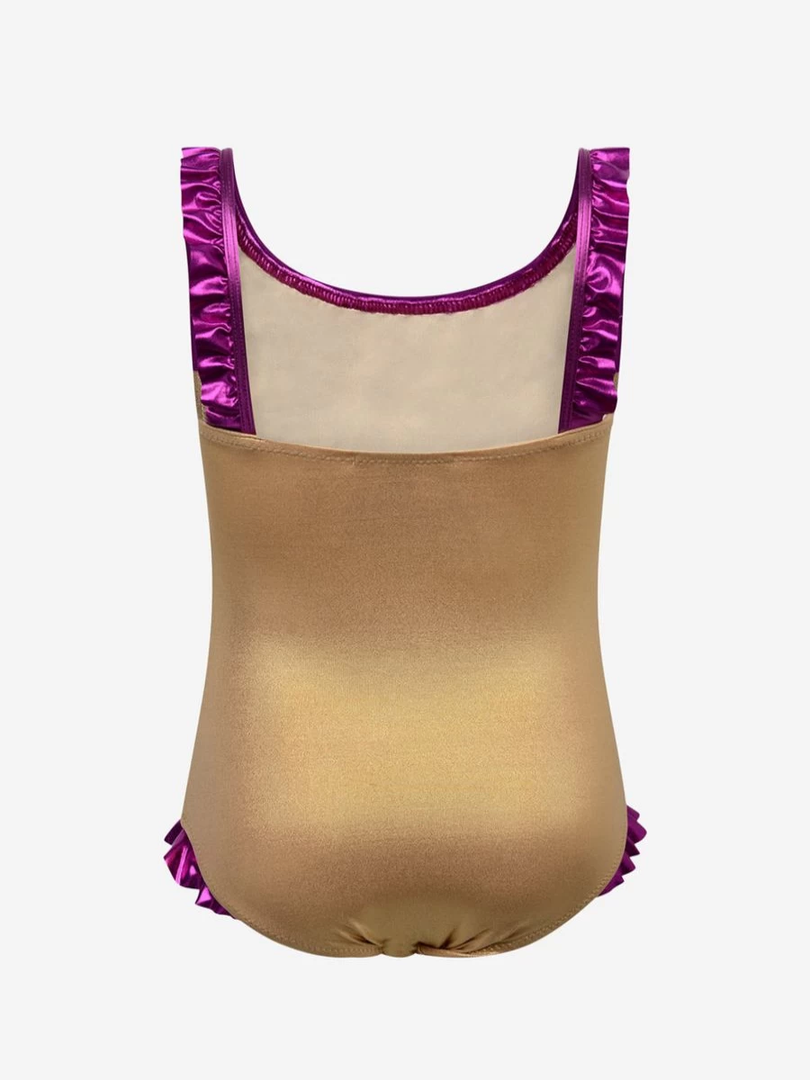 "Teen Girls Almond Swimsuit | Nessi Byrd One-Piece Bathing Suit for Teens"