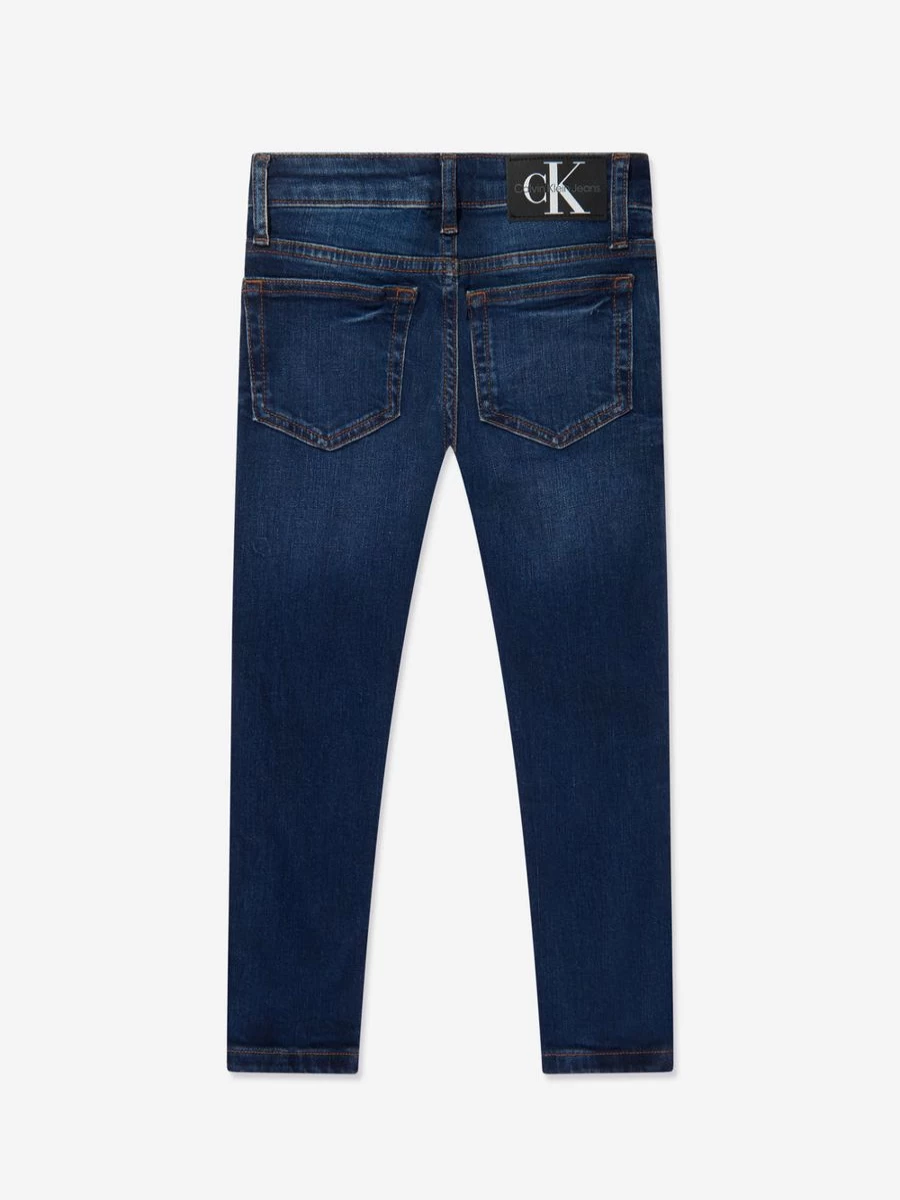 Calvin Klein Jeans Boys Blue Skinny Fit Denim Pants