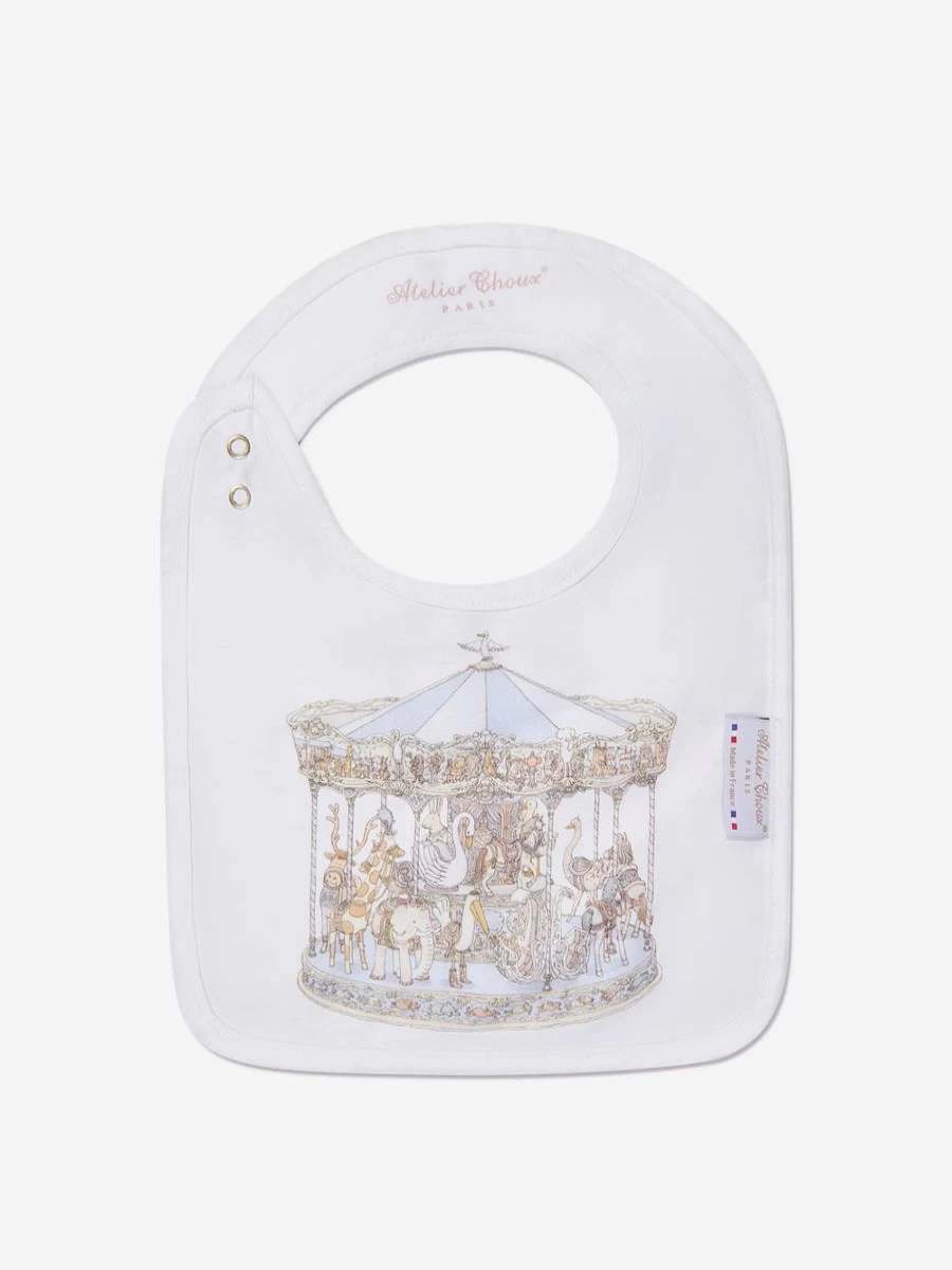 Atelier Choux Baby Carousel Organic Cotton Bib - Soft & Absorbent for Infants