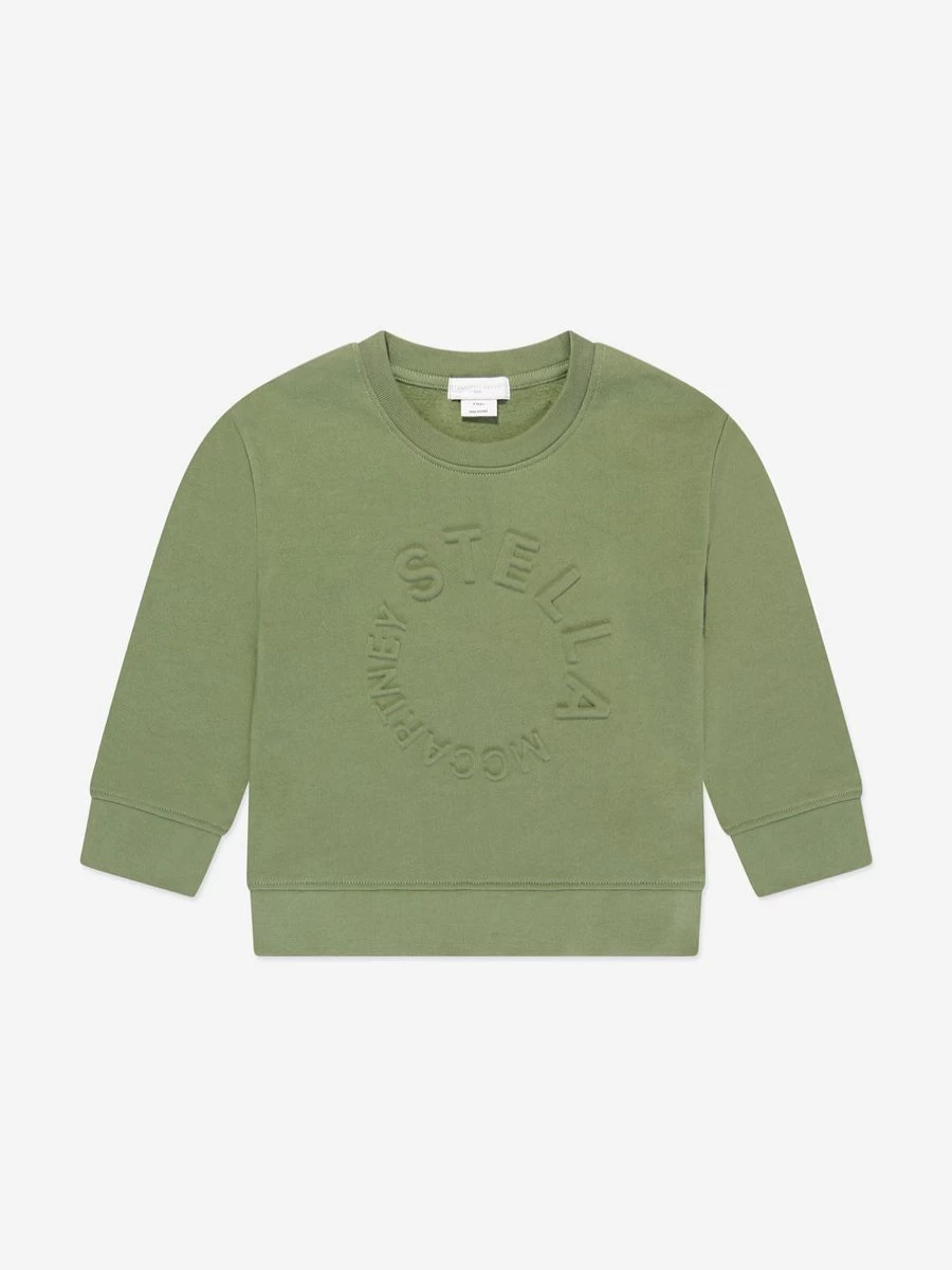 Stella McCartney Kids Teen Green Logo Sweatshirt for Boys