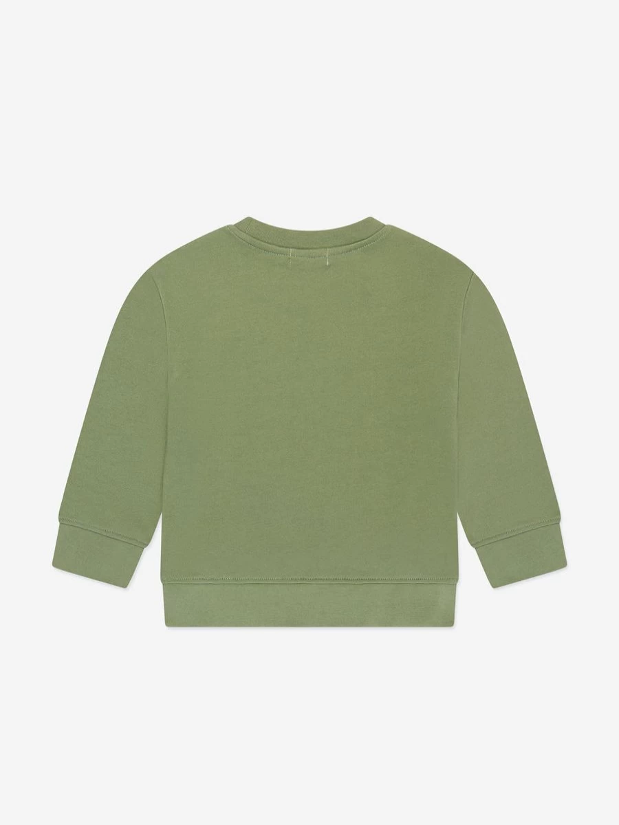 Stella McCartney Kids Teen Green Logo Sweatshirt for Boys