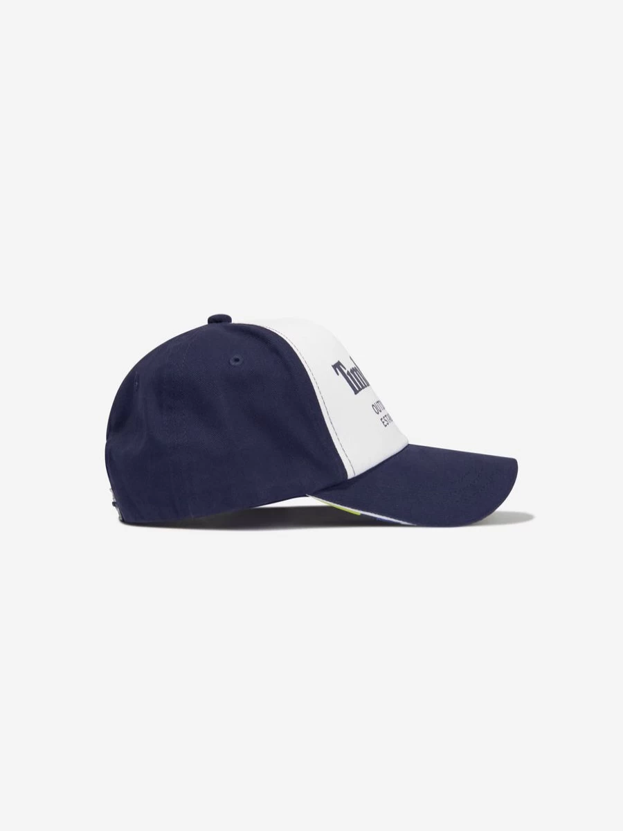 Timberland Teen Boys Blue Logo Baseball Cap for Casual Wear