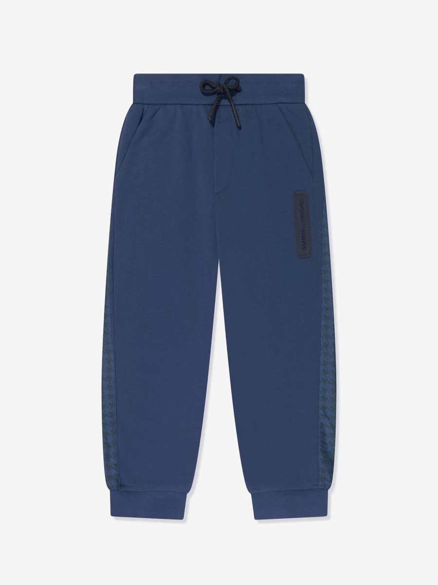 Emporio Armani Boys Blue Logo Joggers - Stylish Casual Pants for Kids