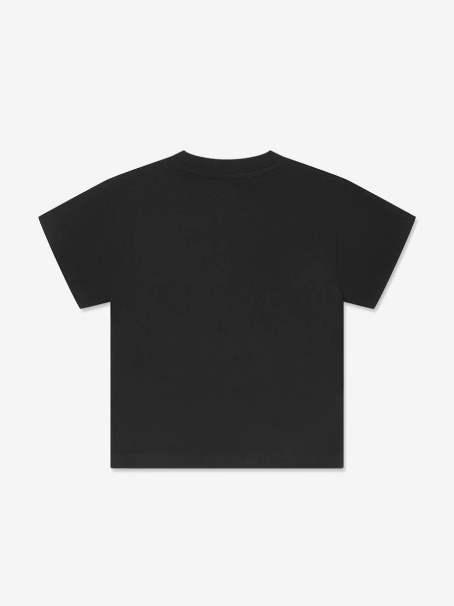 BOSS Teen Boys Black Logo T-Shirt - Casual Cotton Short Sleeve Top