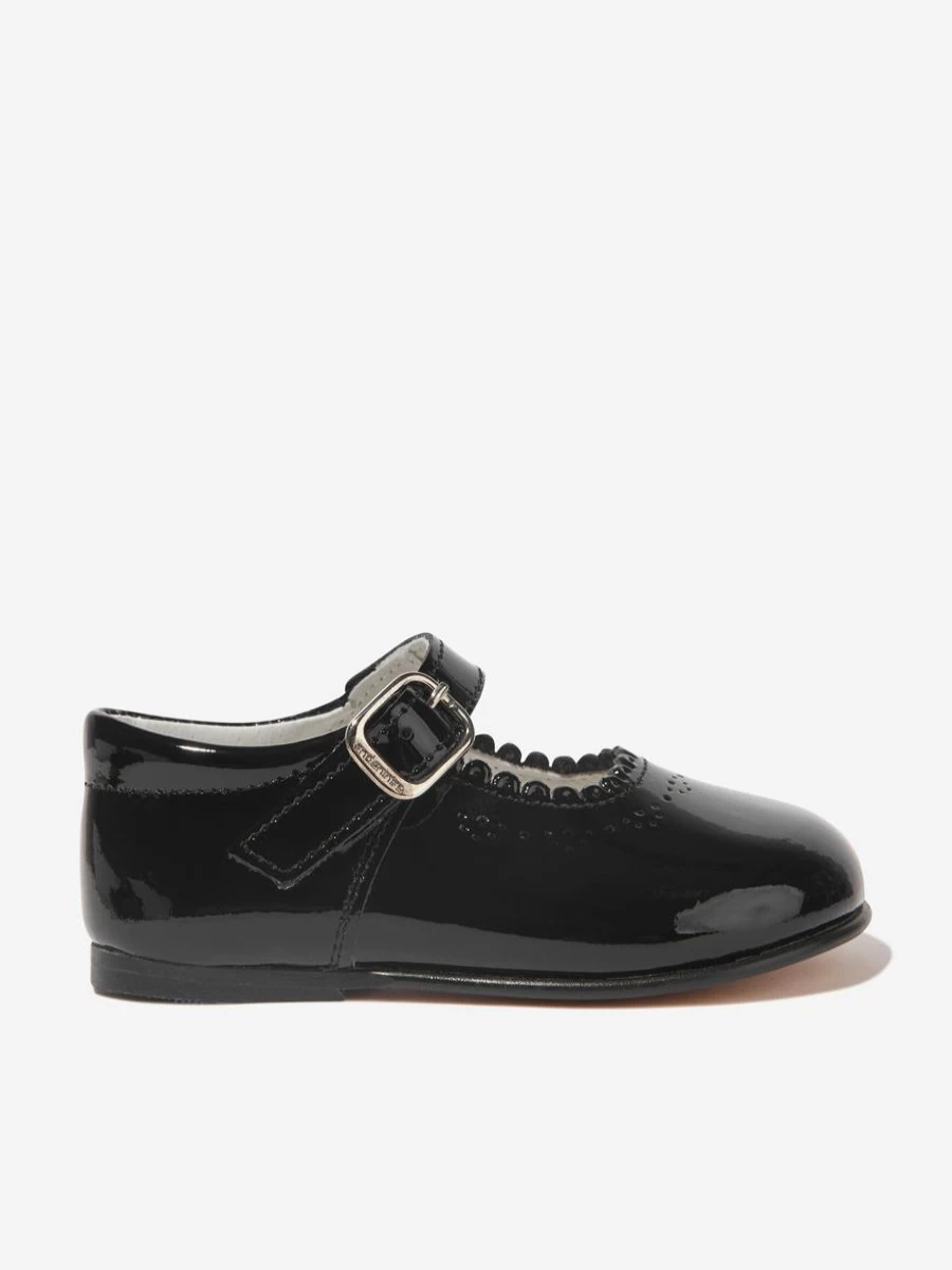 Andanines Baby Girls Mary Jane Shoes - Classic Black Mary Janes for Infants & Toddlers