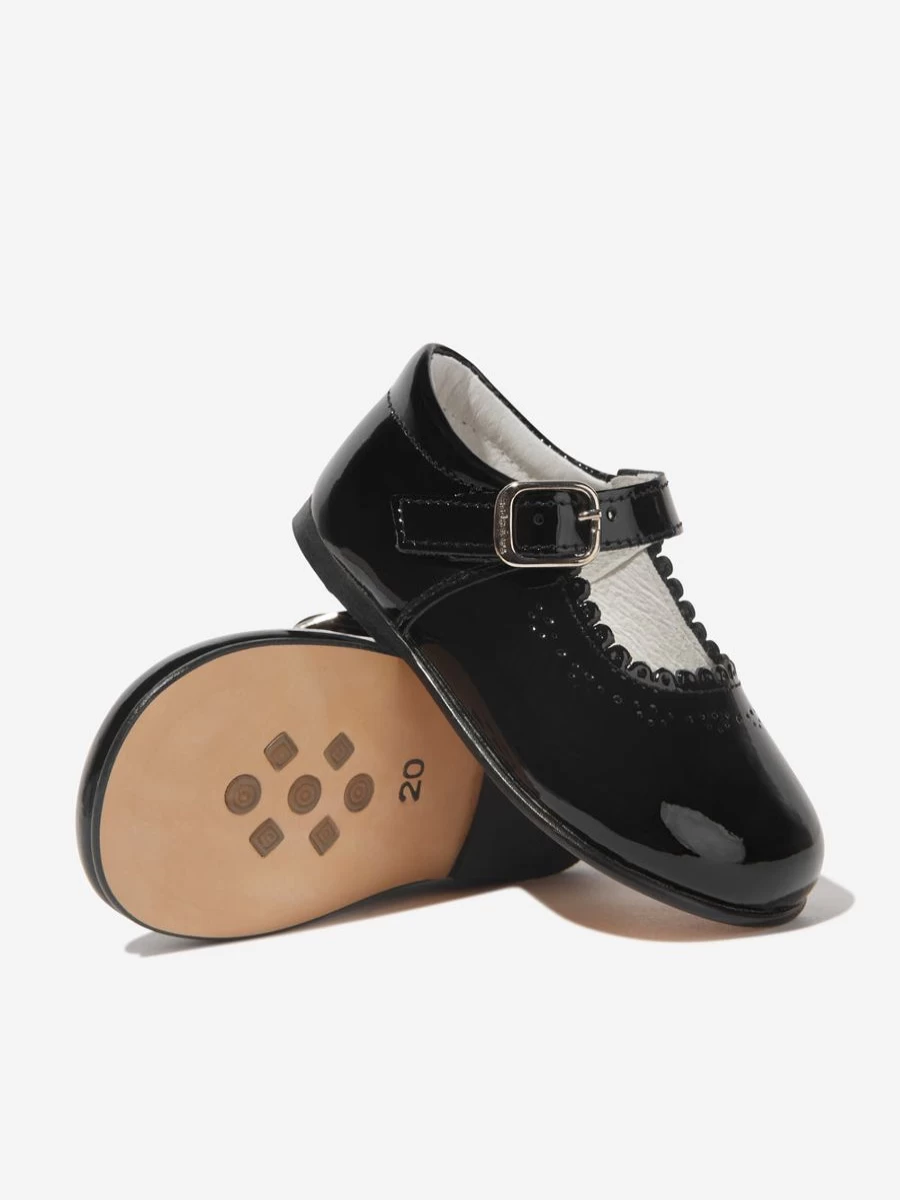 Andanines Baby Girls Mary Jane Shoes - Classic Black Mary Janes for Infants & Toddlers