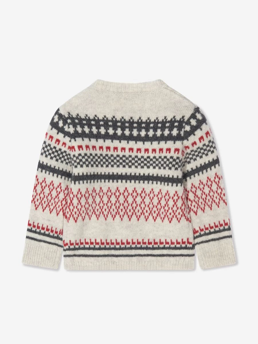 Bonpoint Grey Wool Berthilie Jumper for Baby Girls