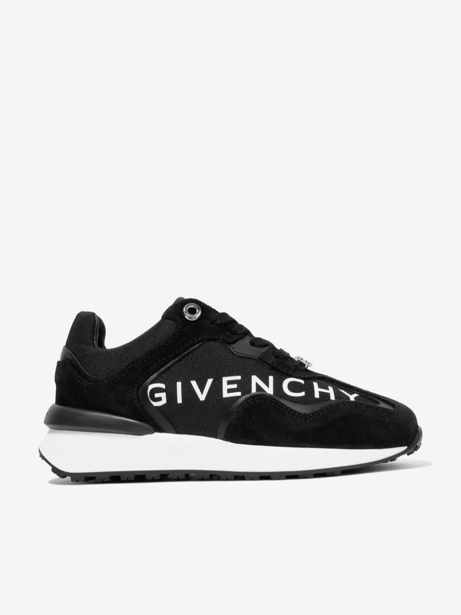 Givenchy Black Suede Logo Sneakers for Teen Boys - Stylish Runner Trainers