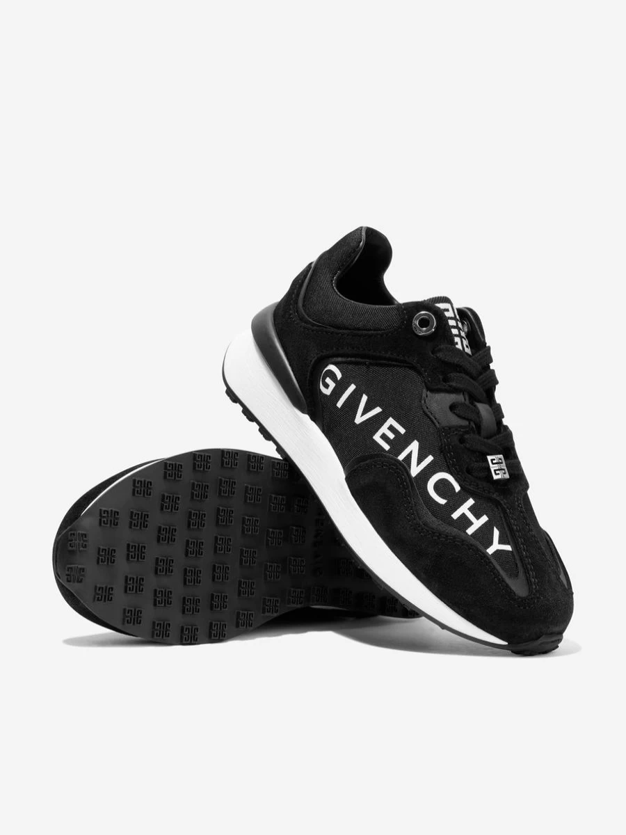 Givenchy Black Suede Logo Sneakers for Teen Boys - Stylish Runner Trainers