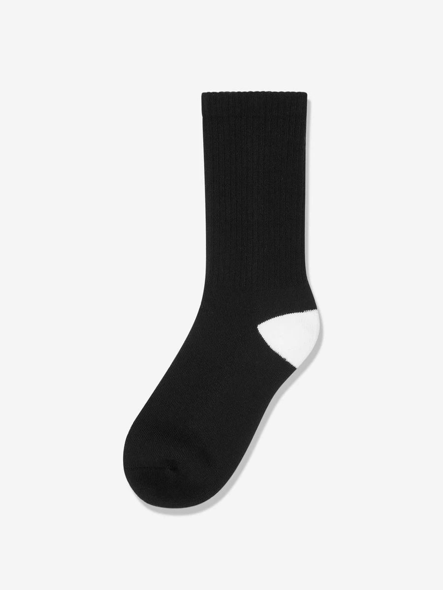 Amiri Boys Black Stacked Bones Pattern Socks for Kids