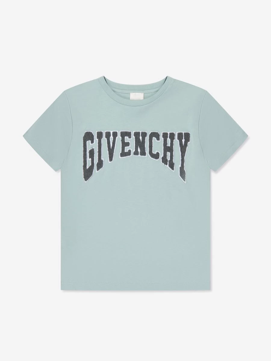 Givenchy Boys Blue Logo Print T-Shirt