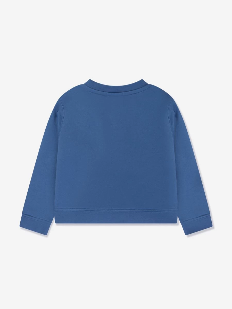 Palm Angels Baby Boys Blue Bear Embroidered Sweatshirt | Soft Cotton Hoodie