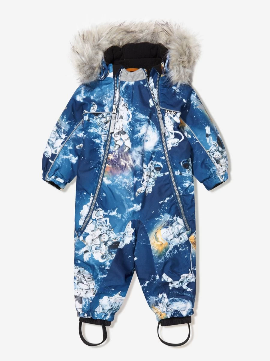 Molo Boys' Winter Hooded Space Snowsuit - Warm & Stylish Outerwear for Kids | Childsplay Clothing