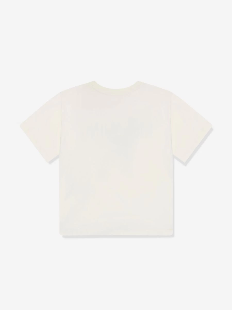 Moschino Kids Boys Ivory Teddy Bear Logo Cotton T-Shirt