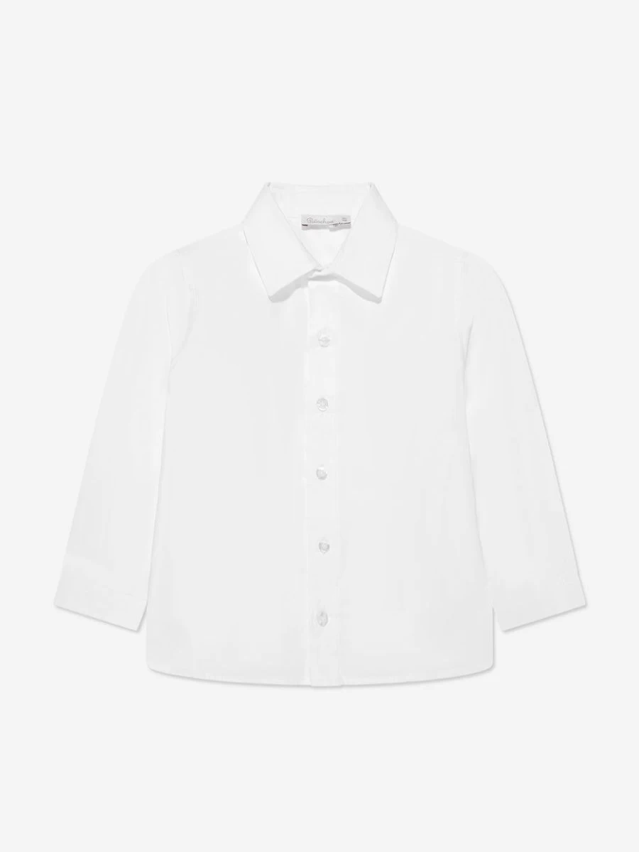 "Patachou Boys White Long Sleeve Shirt – Premium Comfort & Style"
