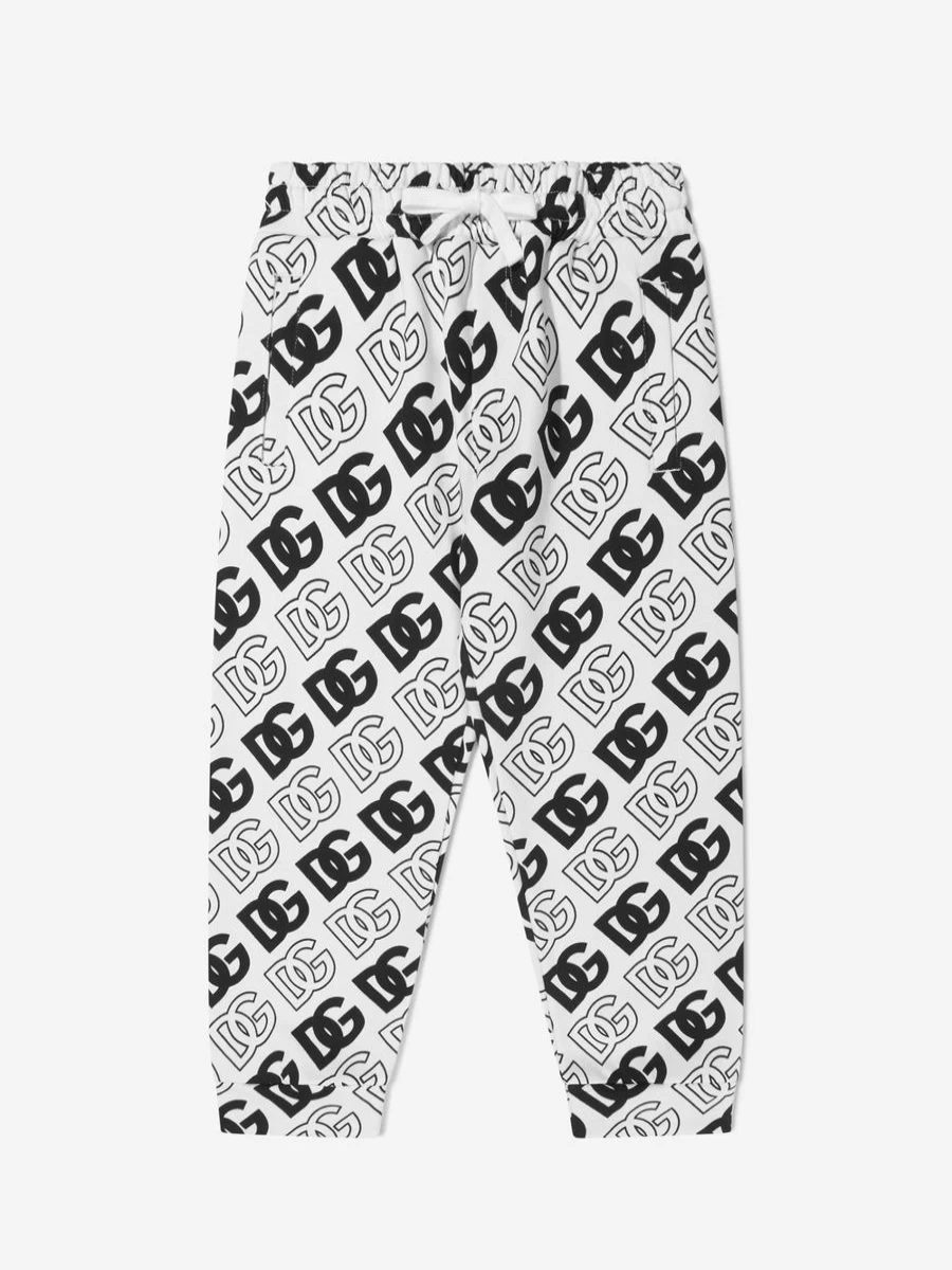Dolce & Gabbana Boys' All Over Logo Print Joggers | Comfortable Kids' Trousers