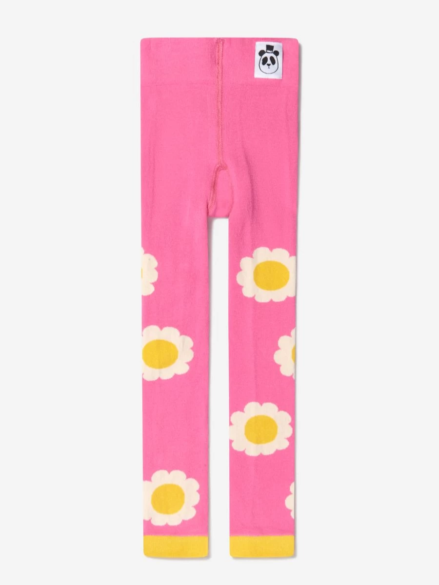 Mini Rodini Girls Organic Cotton Flower Print Leggings - Eco-Friendly Comfort