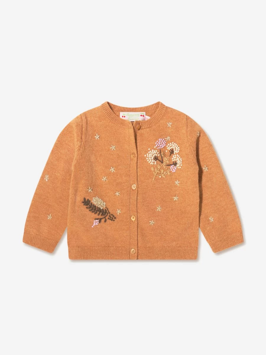 Bonpoint Baby Girls Embroidered Cardigan - Luxurious Knitwear for Infants & Toddlers