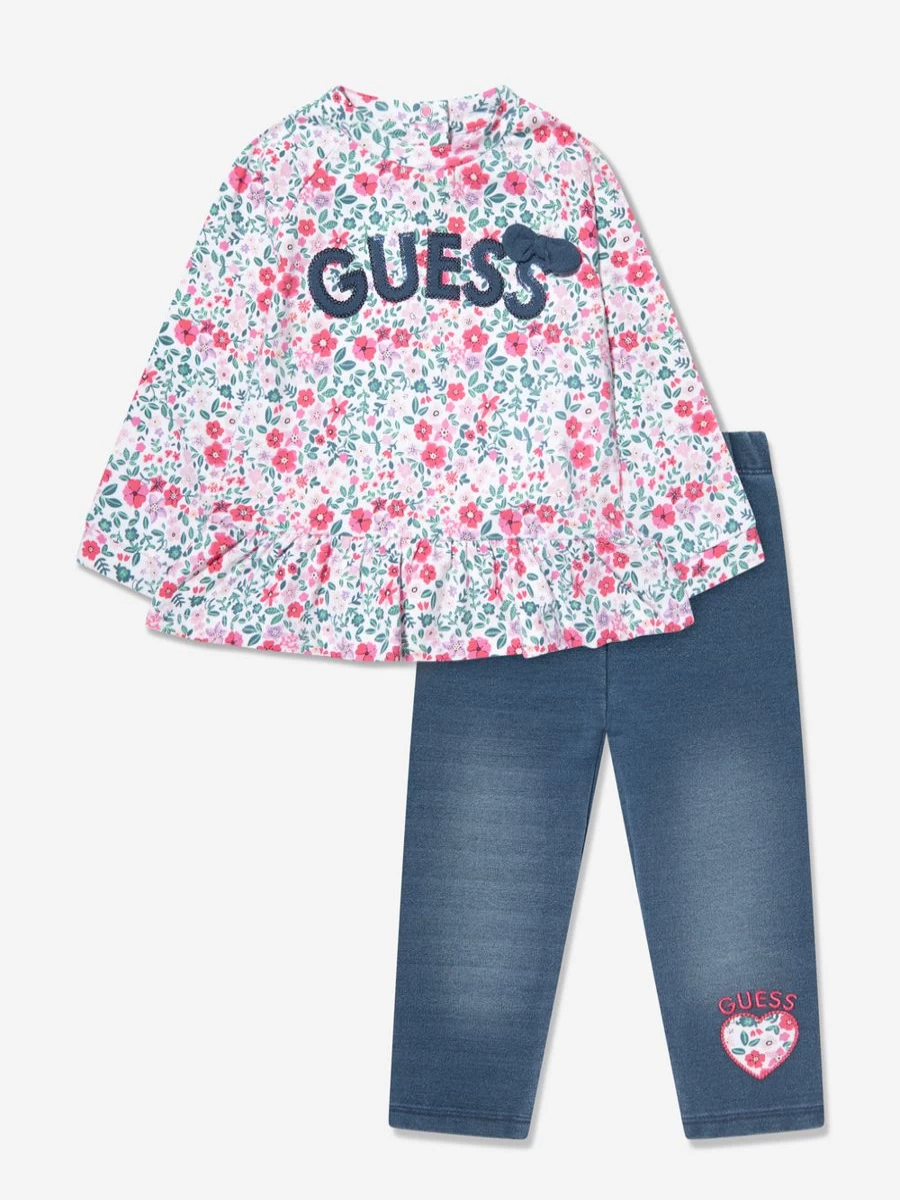 Guess Girls' Colorful Printed Trouser Set for Baby & Toddler
